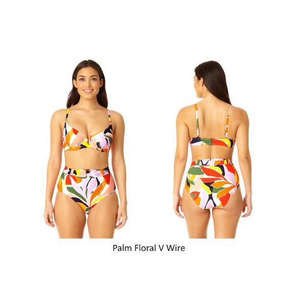 NWT Anne Cole Women's Assorted Bikini Top Multicolor Size XS-18W $80 12HL248 - Picture 6 of 10
